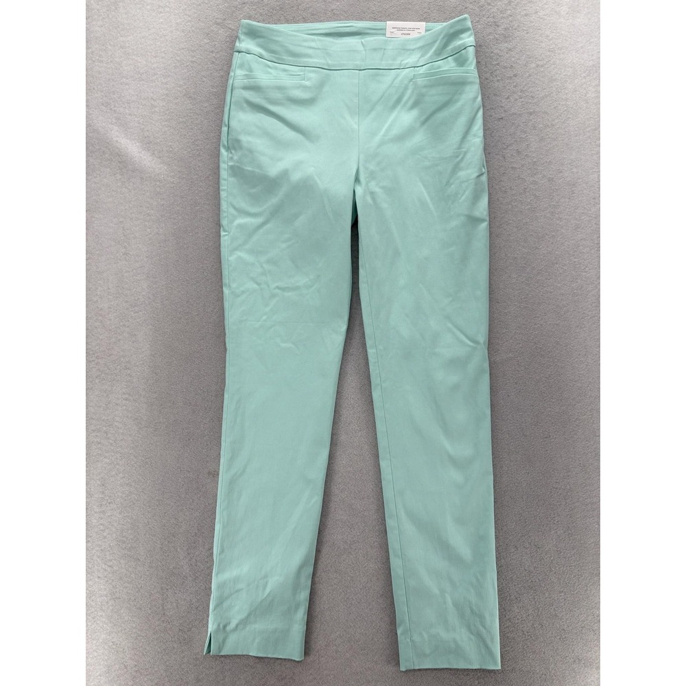 Chico's So Slimming Brigitte Pants Womens 0T Green Ponte Slim Leg Comfort NWT